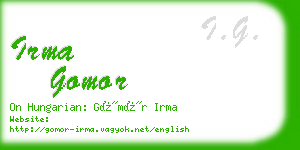 irma gomor business card